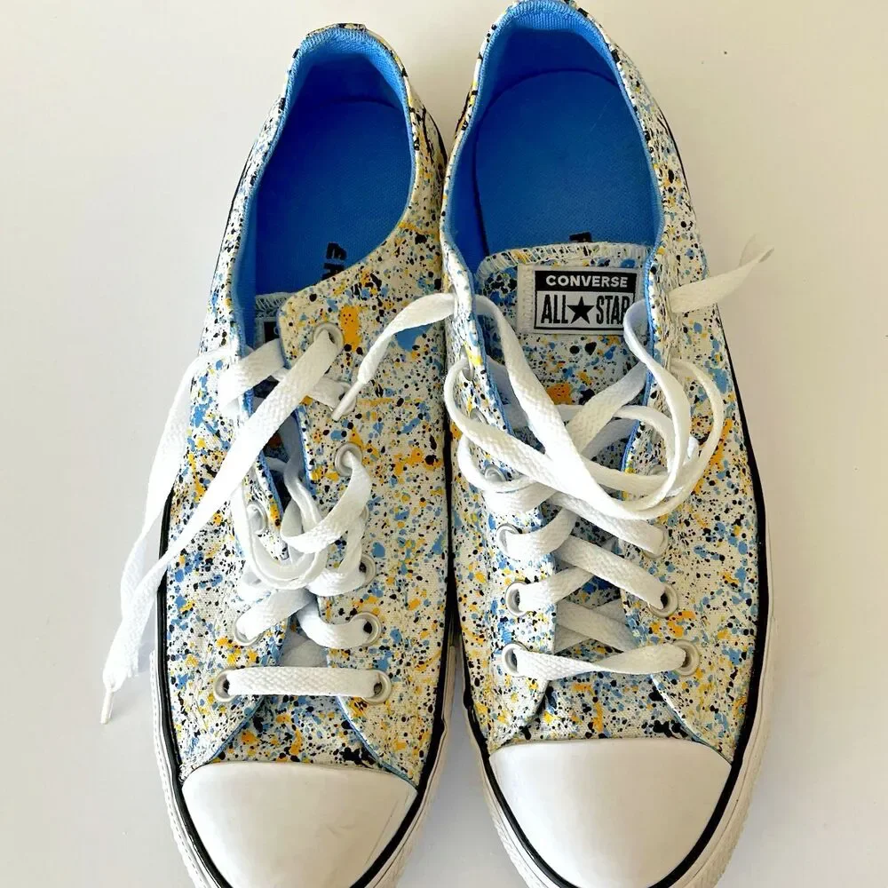 Converse Chuck Taylor All Star Congetti Blue Yellow White Speckles 10.5M/12.5W